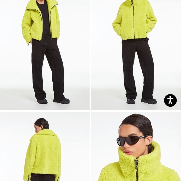 Apparis - zipped-up faux-shearling coat - women - Hemp/Recycled - Picture 5 of 5